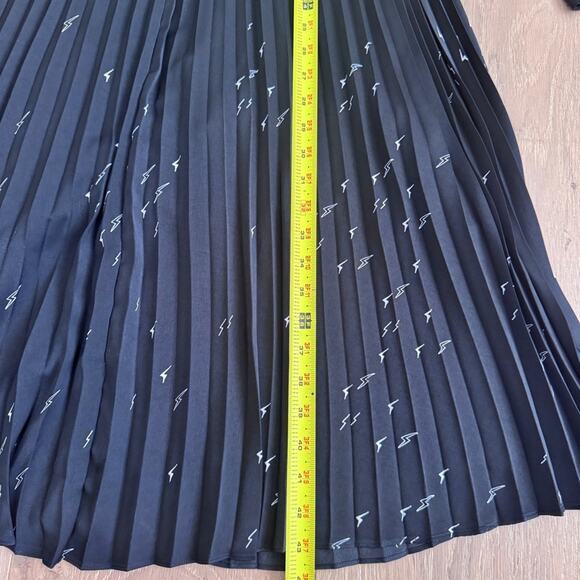 Avec Le Filled Black Lighting bolt print open back midi Dress size 0 - Picture 10 of 13
